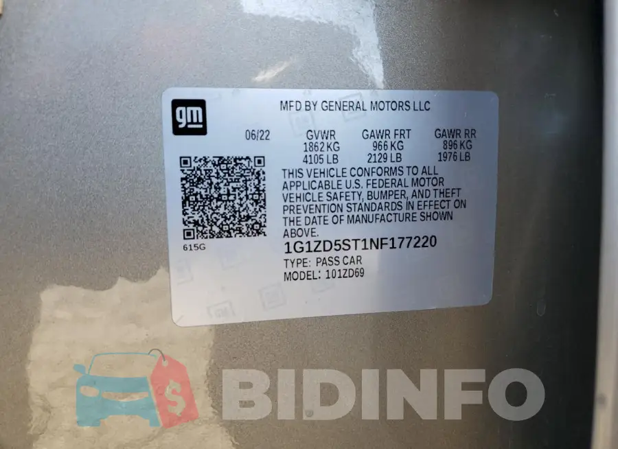 1G1ZD5ST1NF177220 Photo# 12