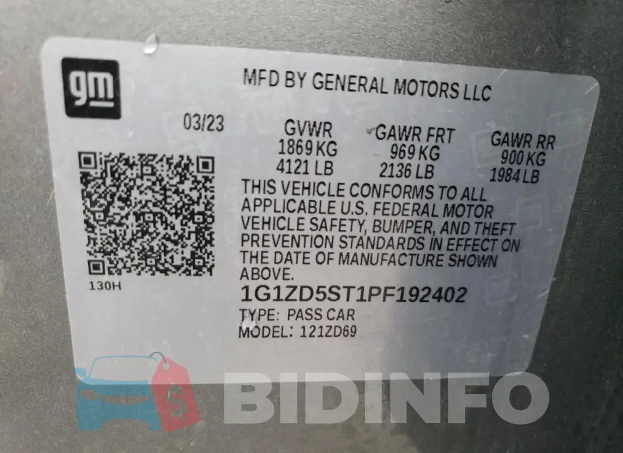 1G1ZD5ST1PF192402 Photo# 12