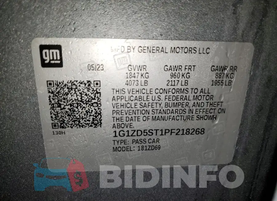 1G1ZD5ST1PF218268 Photo# 13