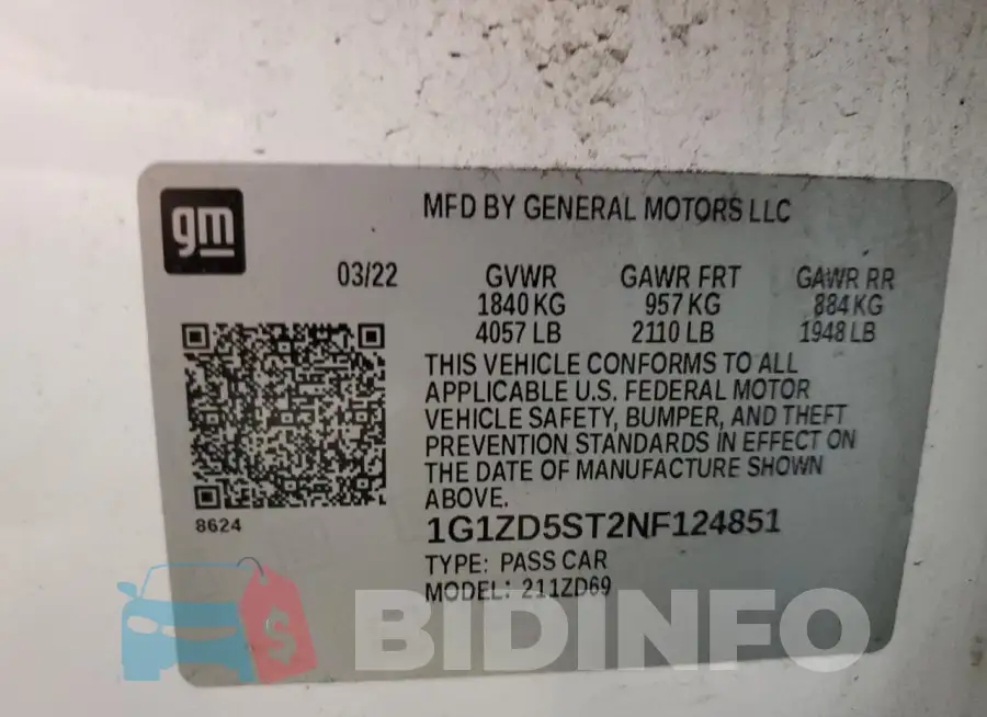 1G1ZD5ST2NF124851 Photo# 12
