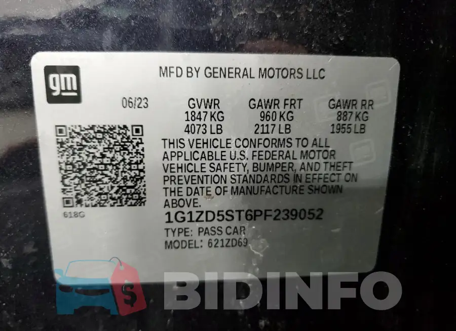 1G1ZD5ST6PF239052 Photo# 13