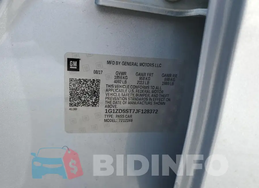 1G1ZD5ST7JF128372 Photo# 12