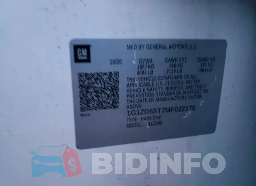 1G1ZD5ST7MF022170 Photo# 13
