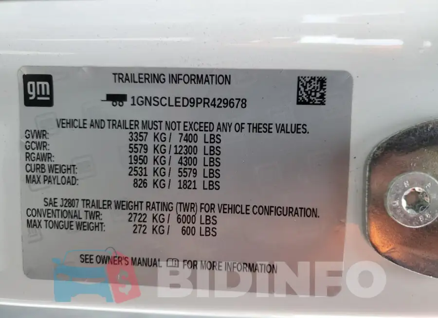 1GNSCLED9PR429678 Photo# 13