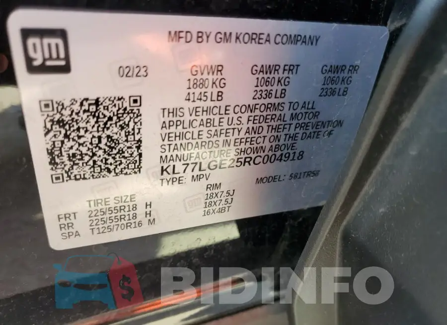 KL77LGE25RC004918 Photo# 12