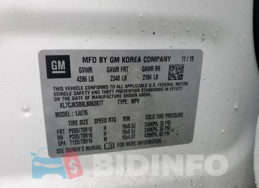 KL7CJKSB9LB062877 Photo# 13