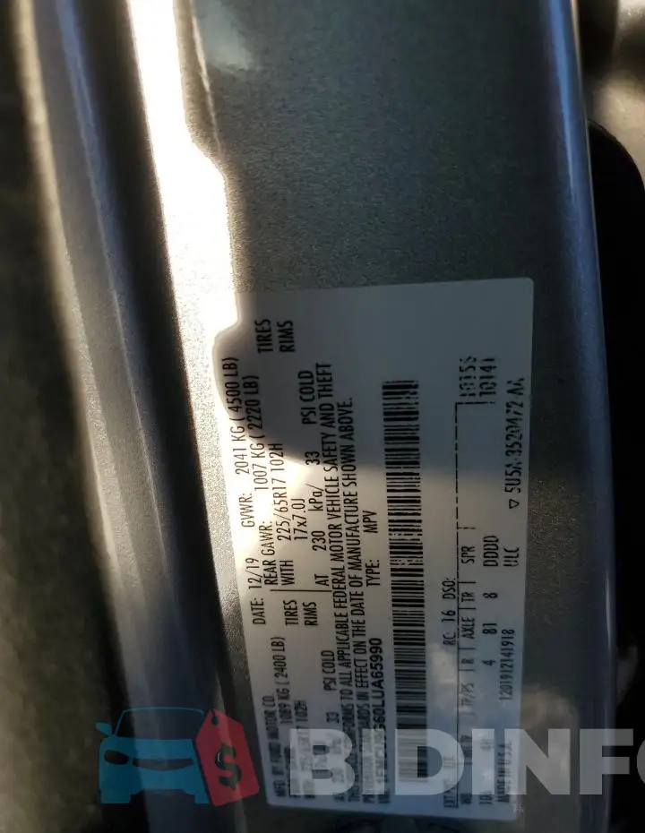 1FMCU9G60LUA65990 Photo# 12