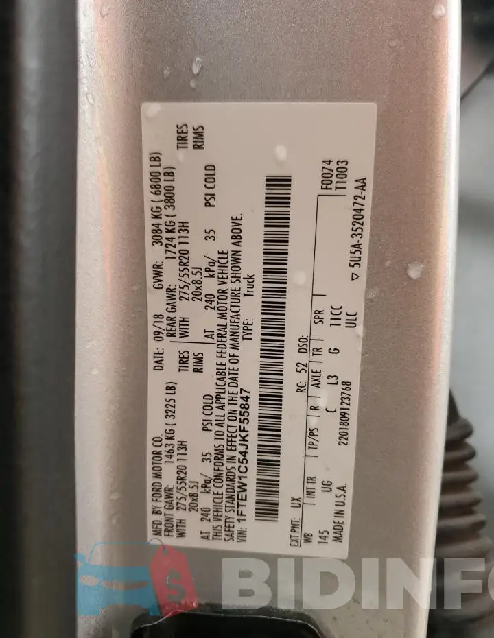 1FTEW1C54JKF55847 Photo# 12