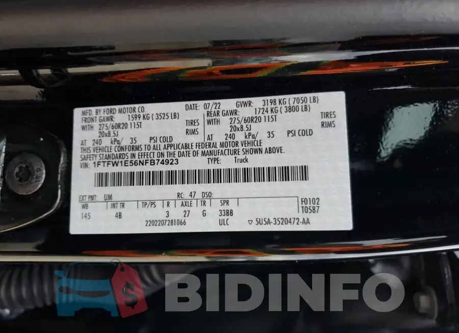 1FTFW1E56NFB74923 Photo# 12