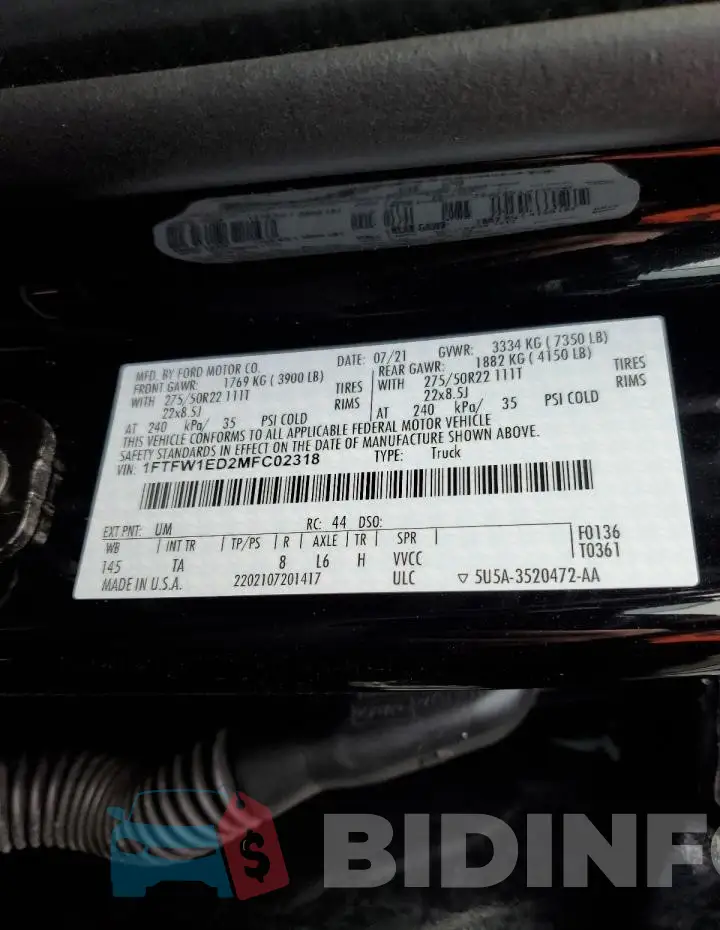 1FTFW1ED2MFC02318 Photo# 12