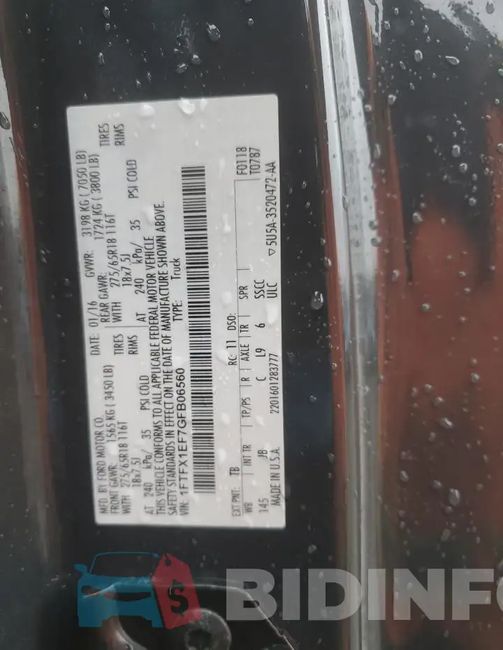1FTFX1EF7GFB06560 Photo# 12