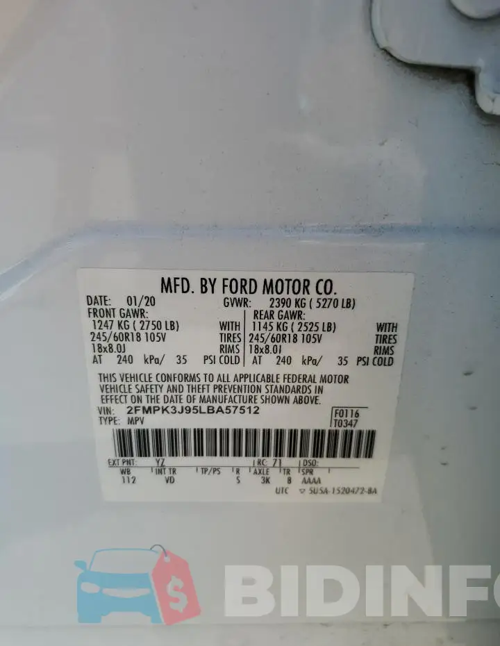 2FMPK3J95LBA57512 Photo# 13