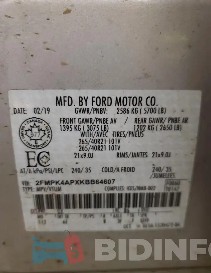 2FMPK4APXKBB64607 Photo# 13