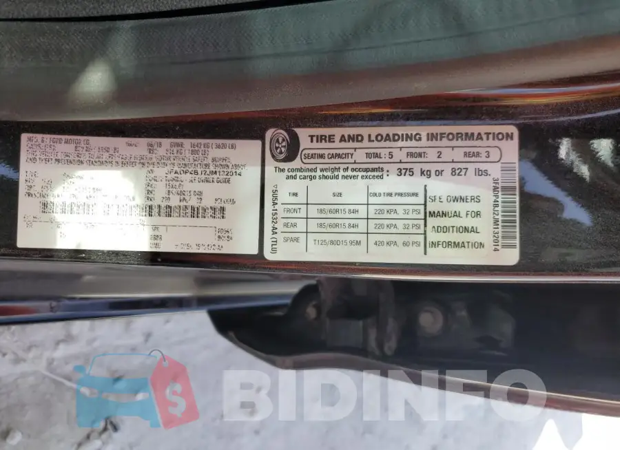 3FADP4BJ2JM132014 Photo# 13