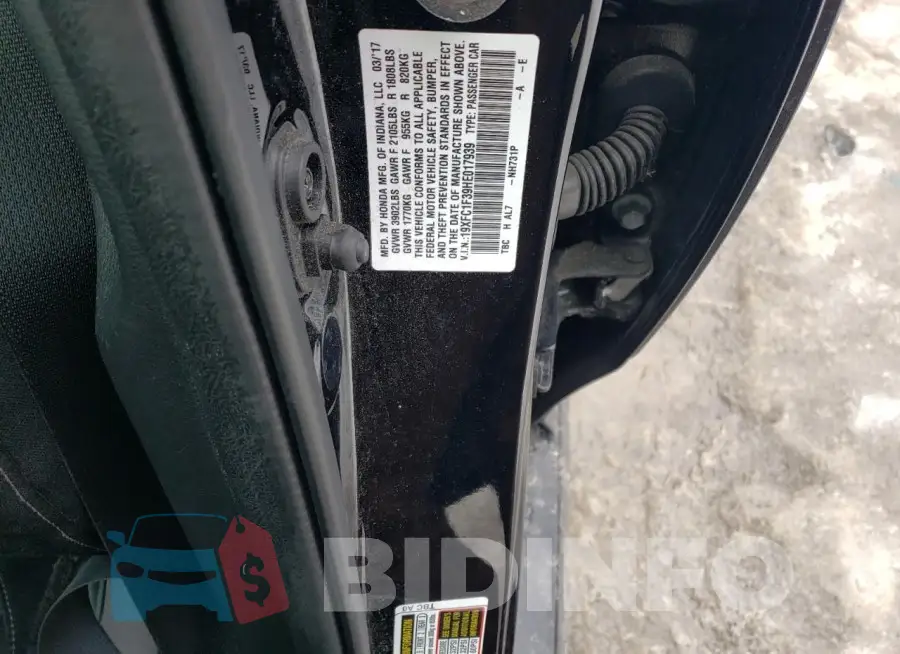 19XFC1F39HE017939 Photo# 12