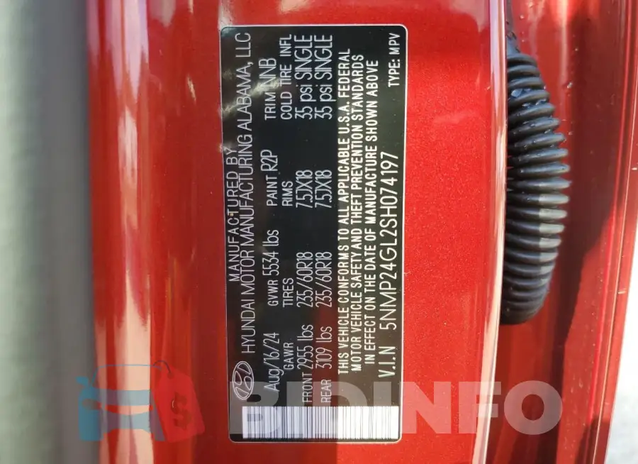 5NMP24GL2SH074197 Photo# 13