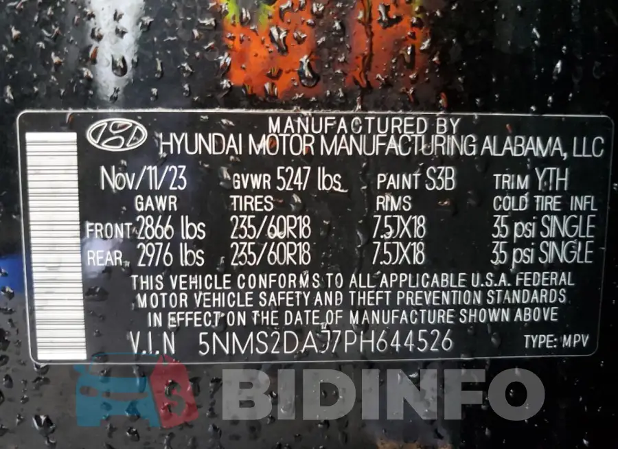 5NMS2DAJ7PH644526 Photo# 14