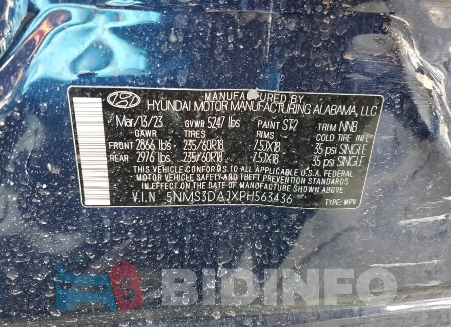 5NMS3DAJXPH563436 Photo# 13