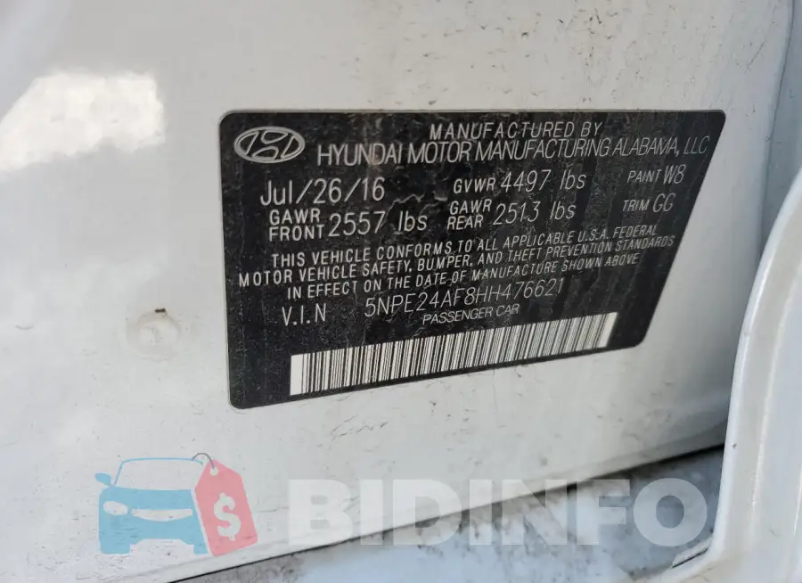 5NPE24AF8HH476621 Photo# 12
