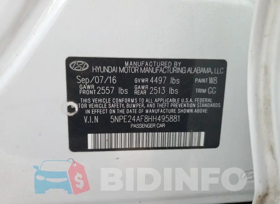 5NPE24AF8HH495881 Photo# 12
