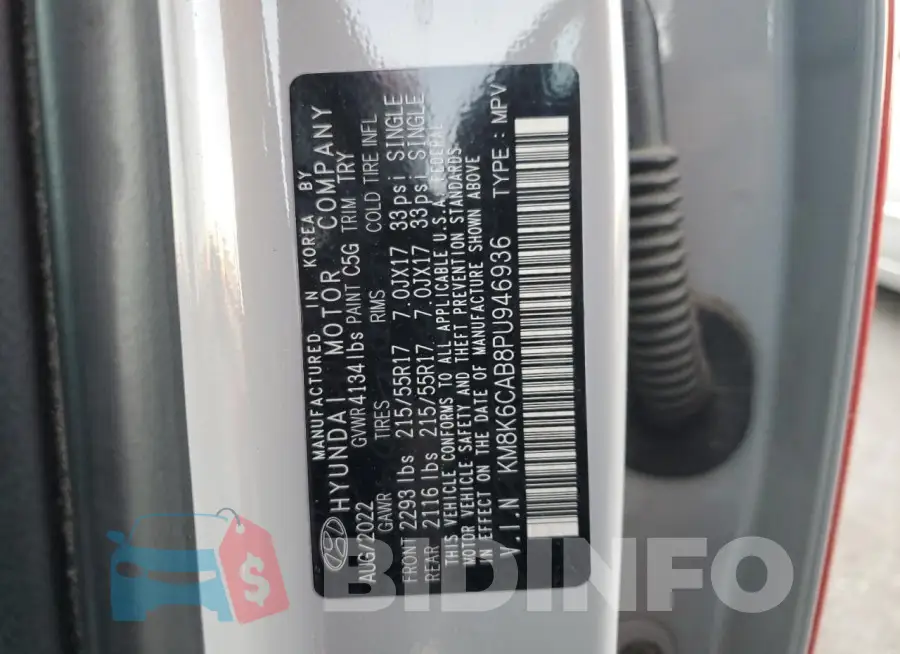 KM8K6CAB8PU946936 Photo# 13