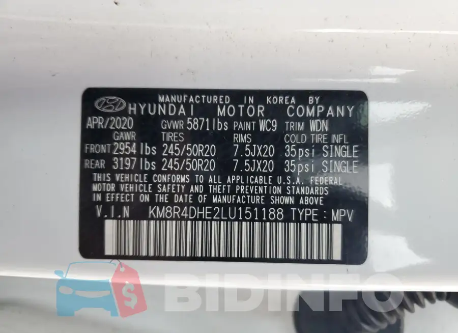 KM8R4DHE2LU151188 Photo# 13