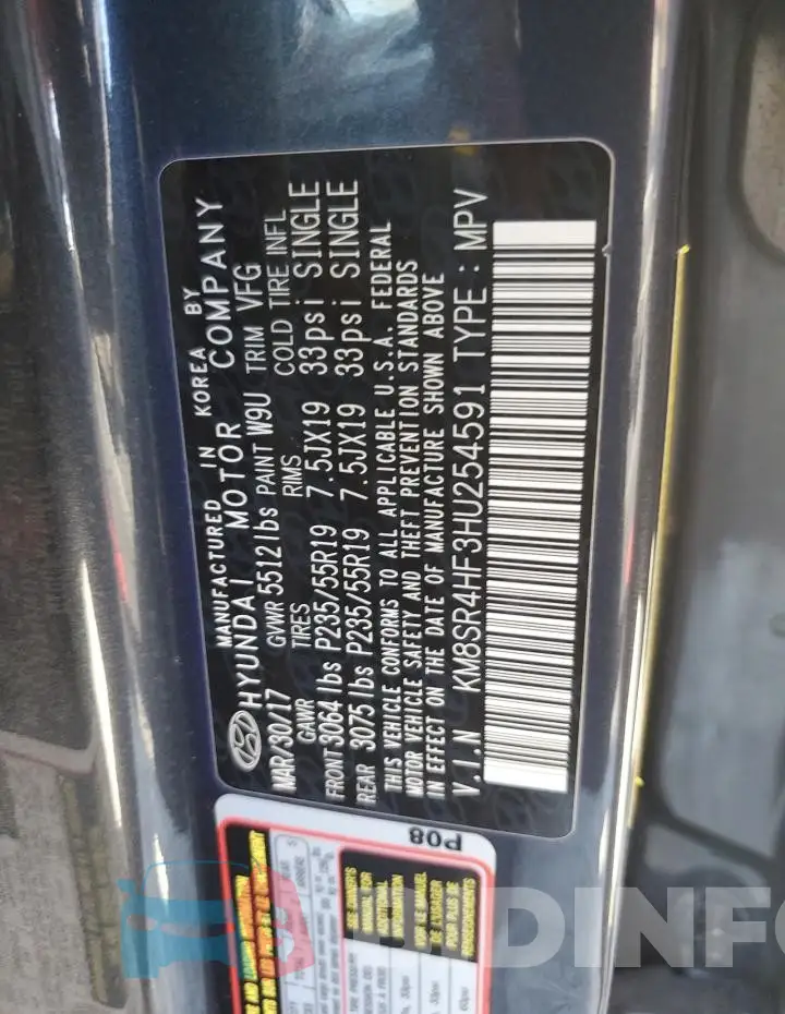 KM8SR4HF3HU254591 Photo# 13