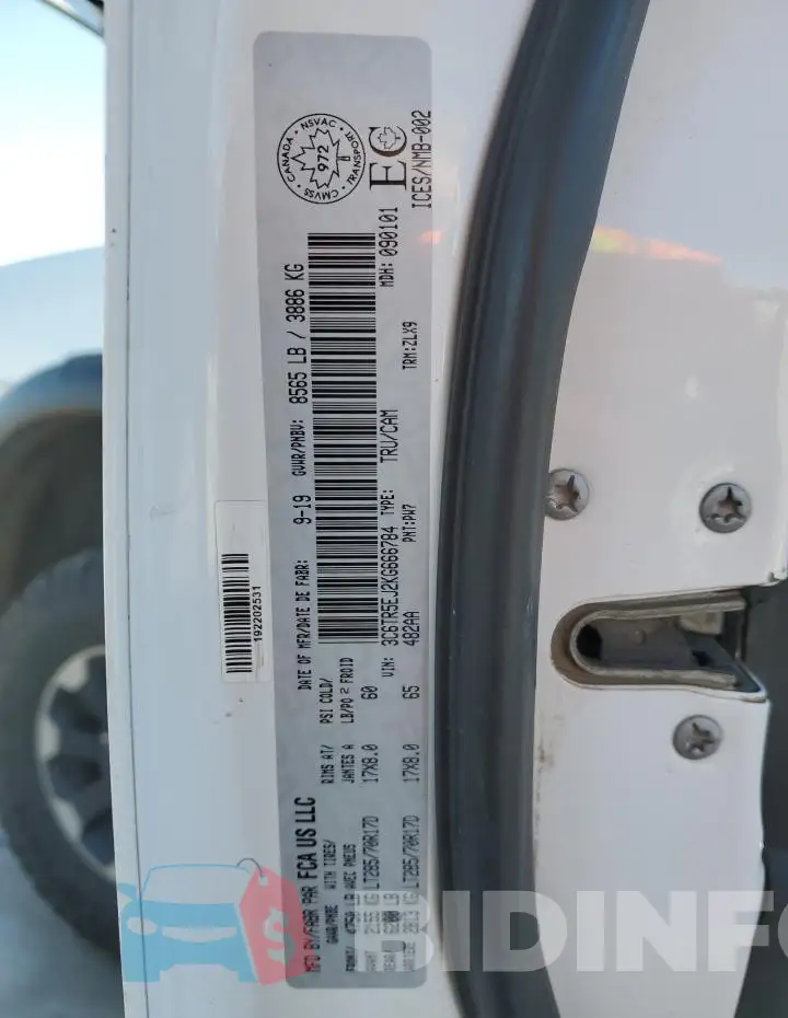 3C6TR5EJ2KG666784 Photo# 13