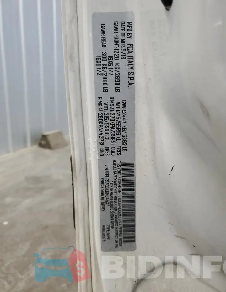 ZFBHRFAB3K6M04537 Photo# 13