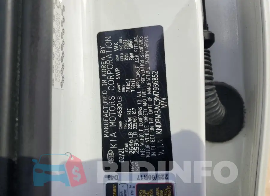 KNDPM3AC3M7936852 Photo# 13