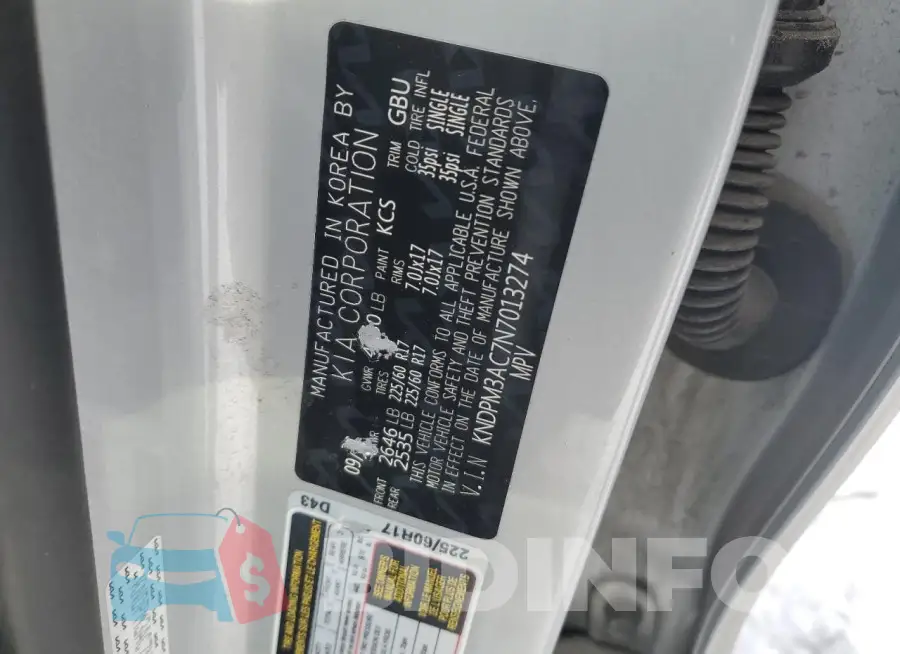 KNDPM3AC7N7013274 Photo# 13