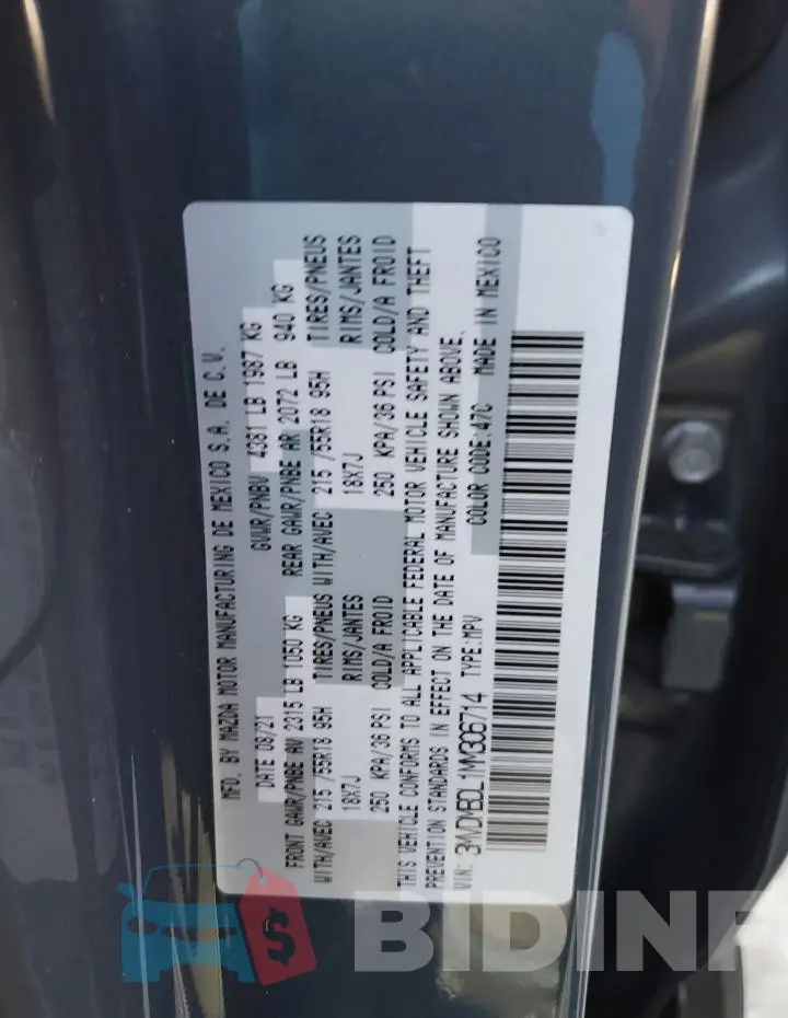 3MVDMBDL1MM306714 Photo# 13
