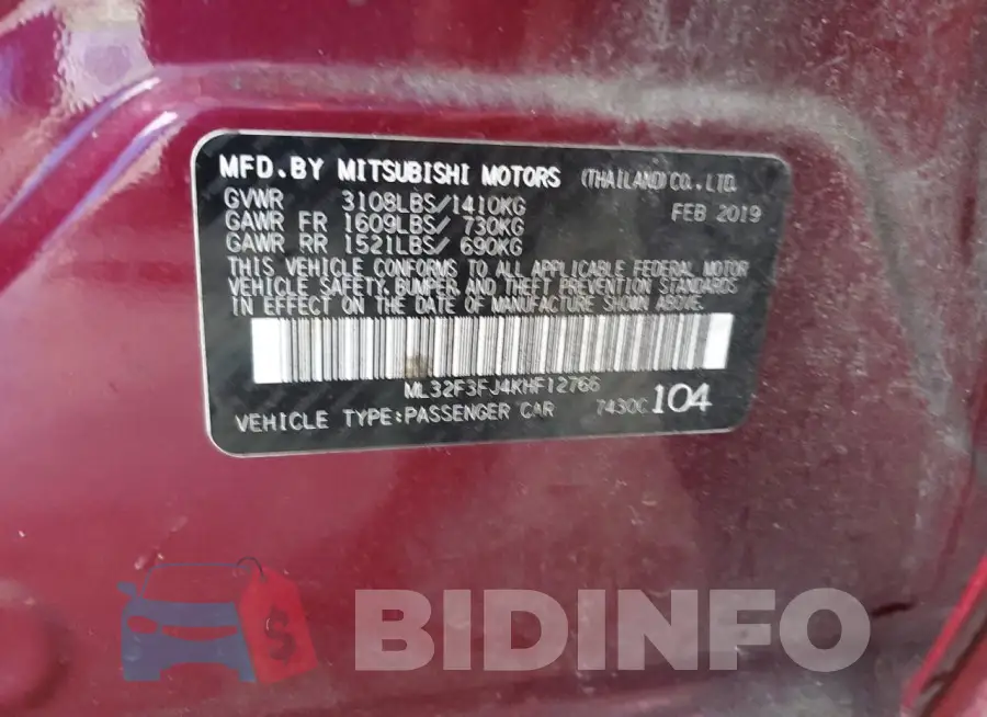 ML32F3FJ4KHF12766 Photo# 12