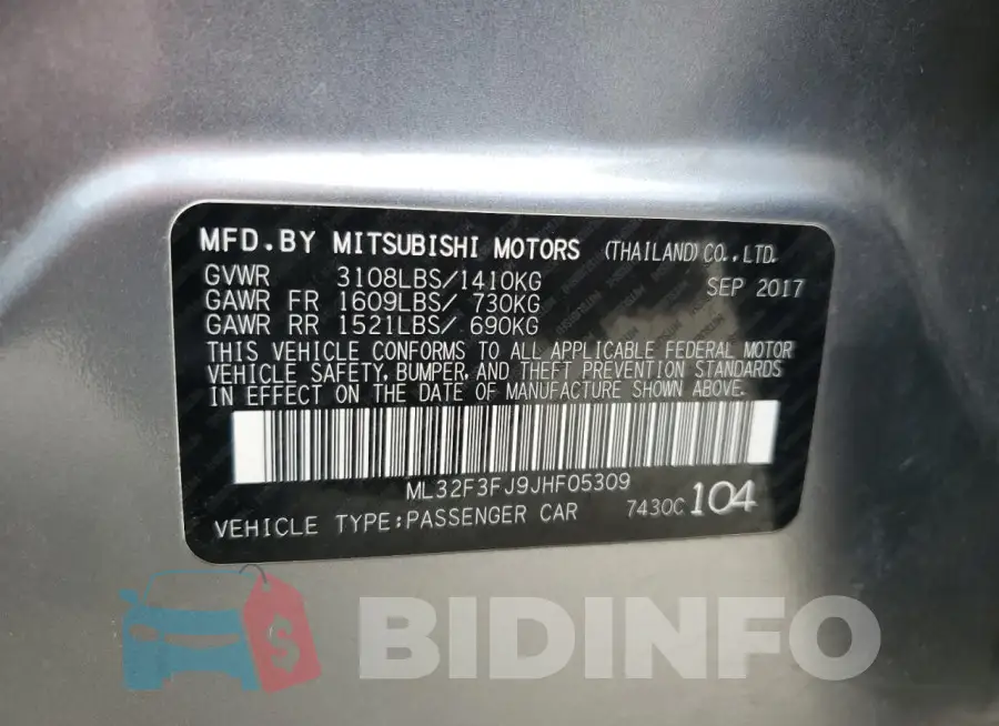 ML32F3FJ9JHF05309 Photo# 12