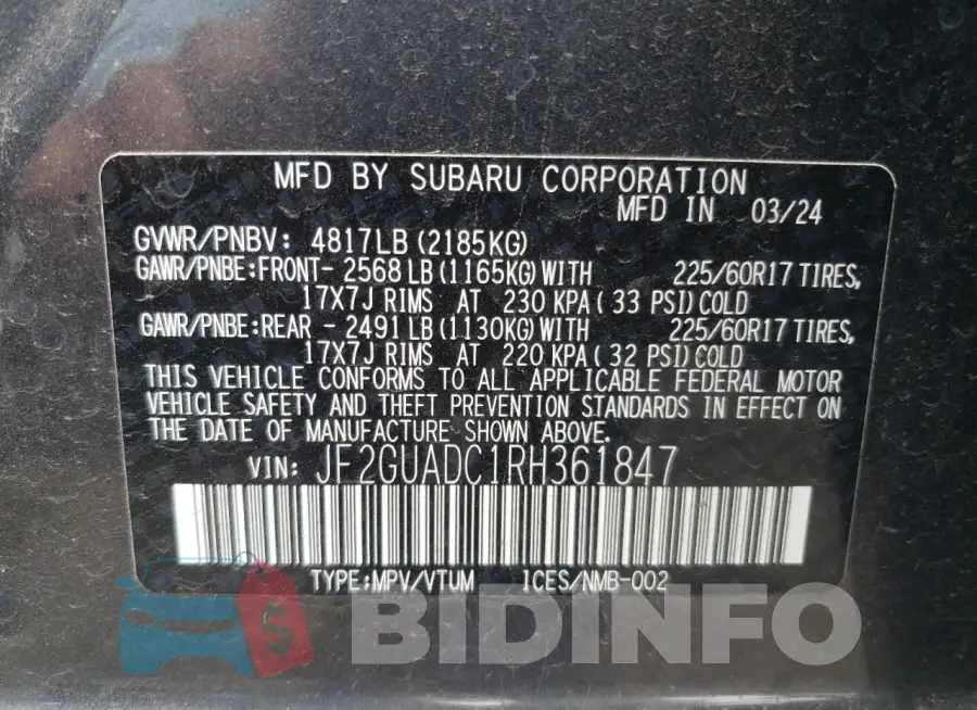 JF2GUADC1RH361847 Photo# 12