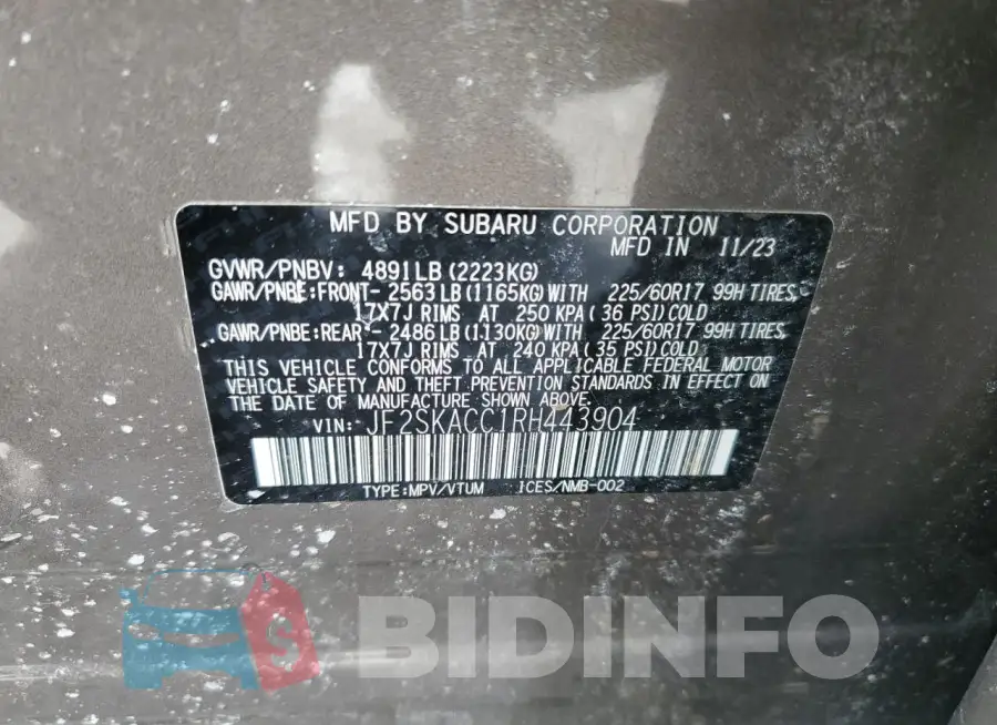 JF2SKACC1RH443904 Photo# 13