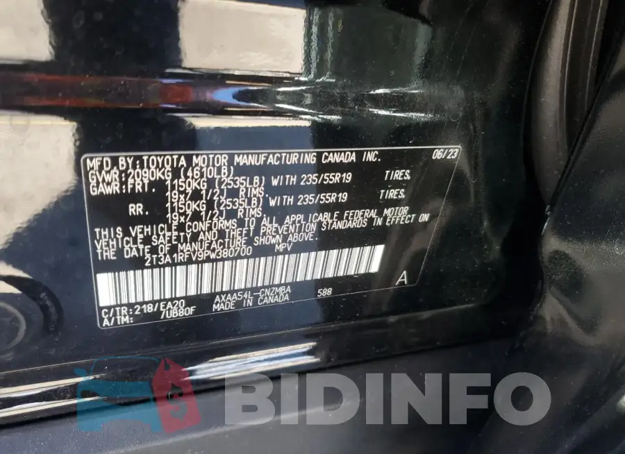 2T3A1RFV9PW380700 Photo# 12