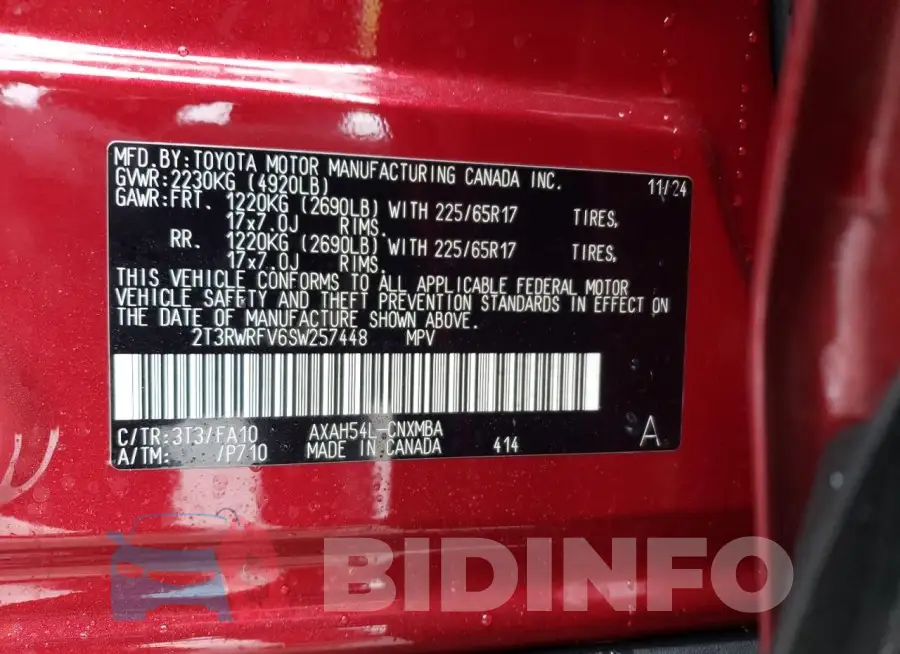 2T3RWRFV6SW257448 Photo# 13