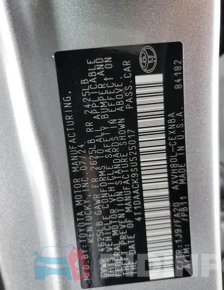 4T1DAACK9SU525017 Photo# 12