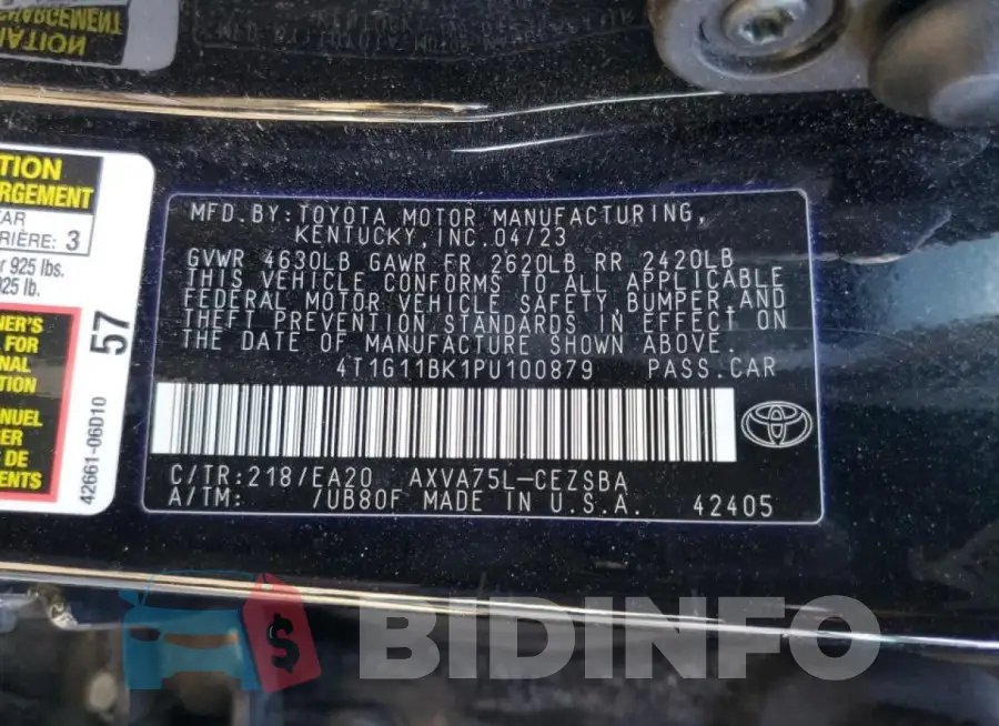 4T1G11BK1PU100879 Photo# 13