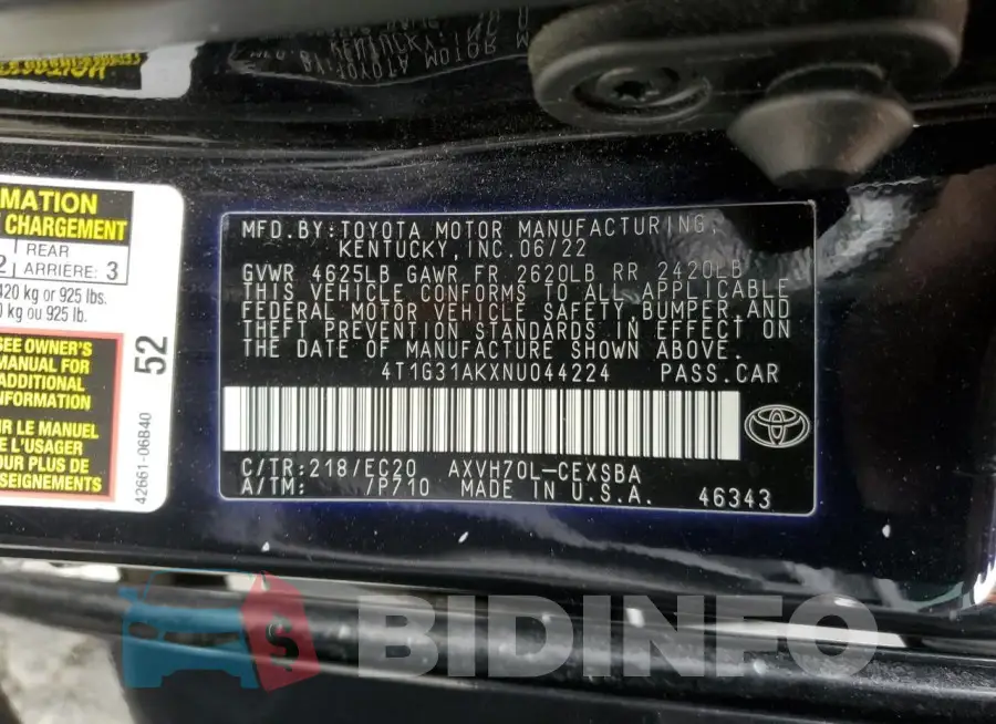 4T1G31AKXNU044224 Photo# 12