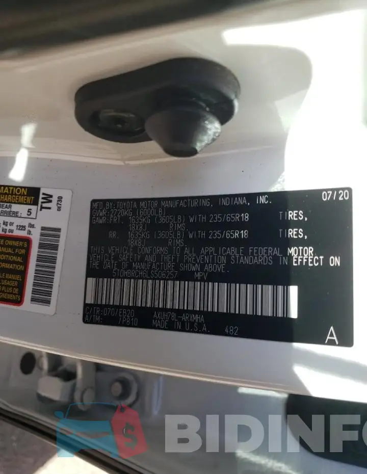 5TDHBRCH6LS506257 Photo# 13