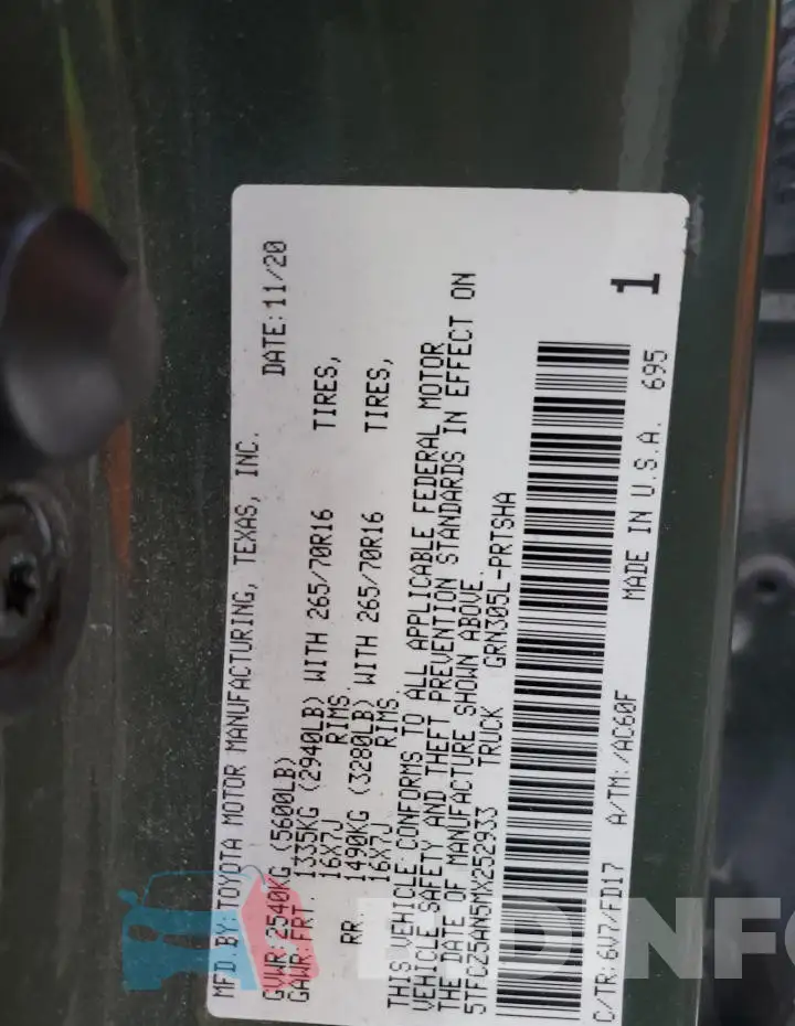 5TFCZ5AN5MX252933 Photo# 13