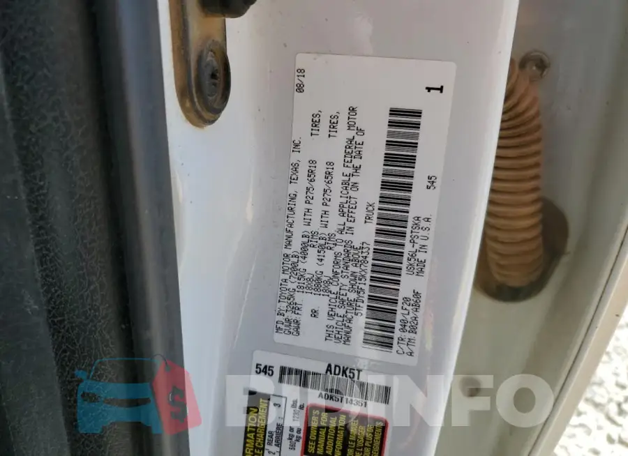 5TFDY5F15KX784337 Photo# 12