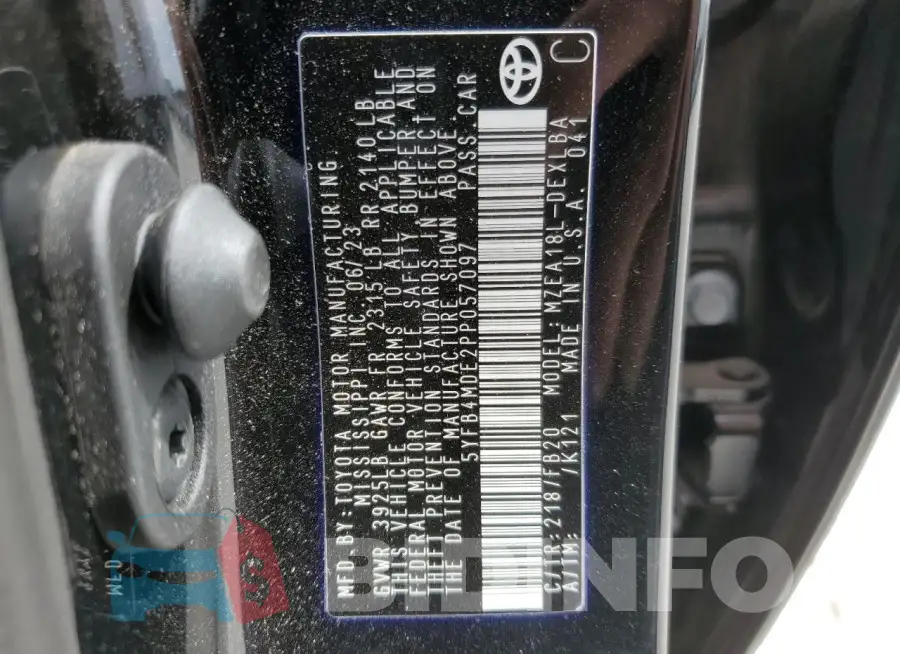 5YFB4MDE2PP057097 Photo# 12