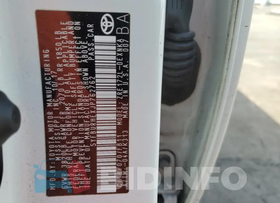 5YFBURHEXJP762762 Photo# 12