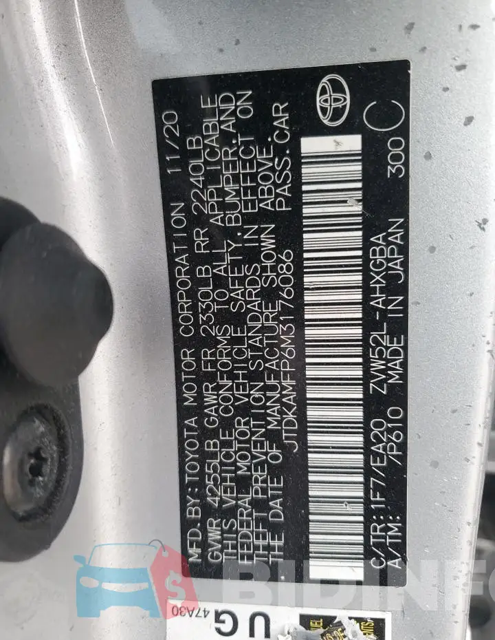 JTDKAMFP6M3176086 Photo# 12