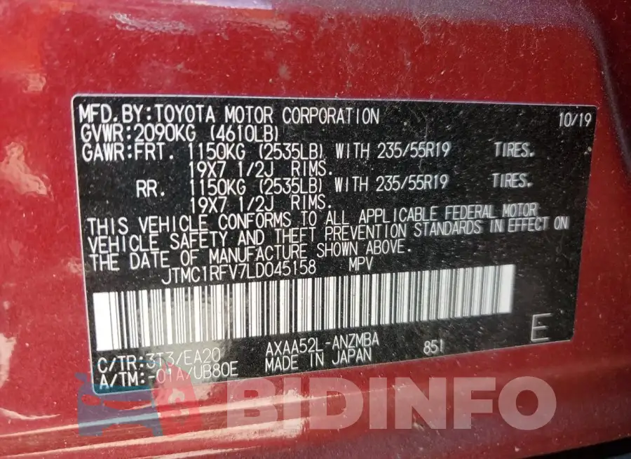 JTMC1RFV7LD045158 Photo# 12