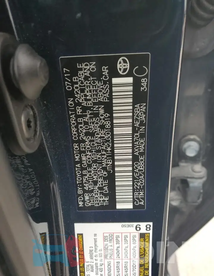 JTNB11HK2J3018819 Photo# 12