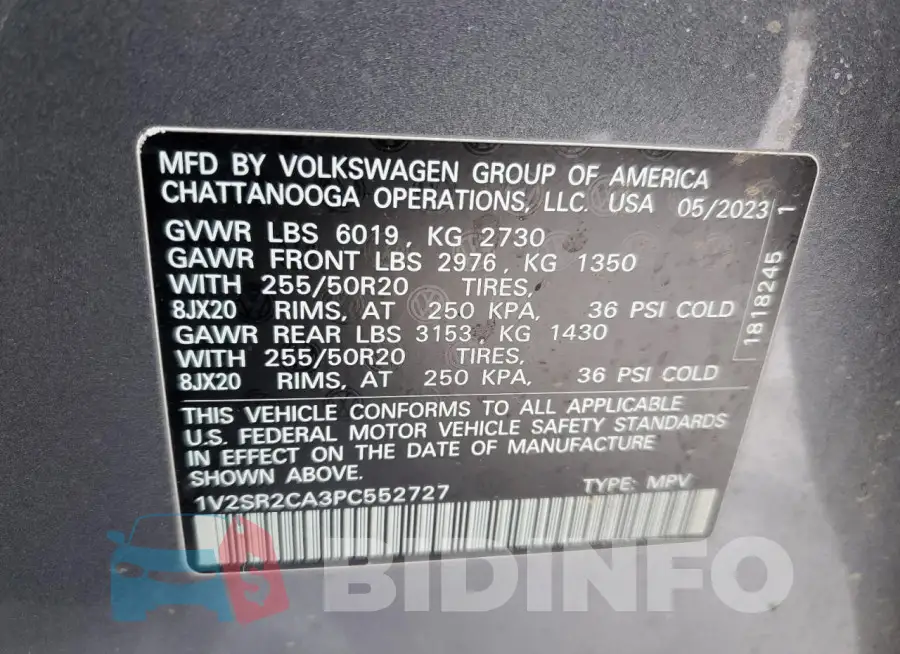 1V2SR2CA3PC552727 Photo# 14
